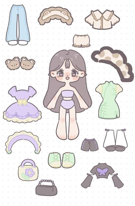 Pin By Gisella Callysta On Paper Diy Paper Doll Printable Templates