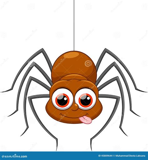 Cute Spider Cartoon Stock Vector Illustration Of Fear 45809644