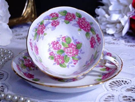 Royal Grafton Tea Cup And Saucer HYDRANGEA Pink And Purple Etsy UK