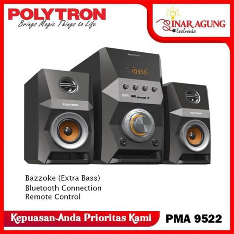 Speaker Multimedia Polytron PMA 9502 PMA 9522 Bluetooth Karaoke