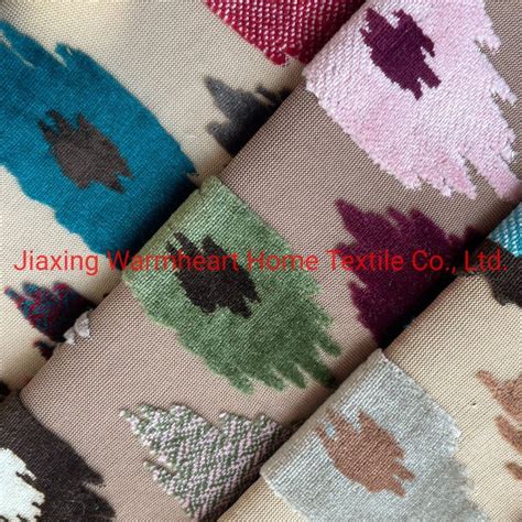 Polyester Cut Velvet Jacquard Fabric For Furniture Cushion Cover