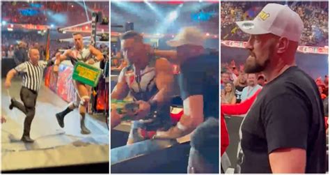 Tyson Fury Knocks Out Wwe Star Fan Footage From Clash At The Castle