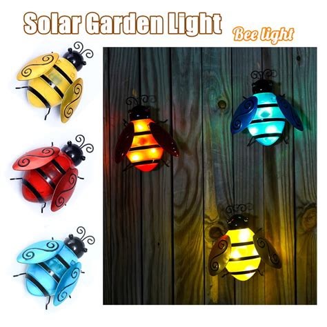 Viworld Solar Bee Light Solar Powered Cute Honey Bee Led Fairy Light