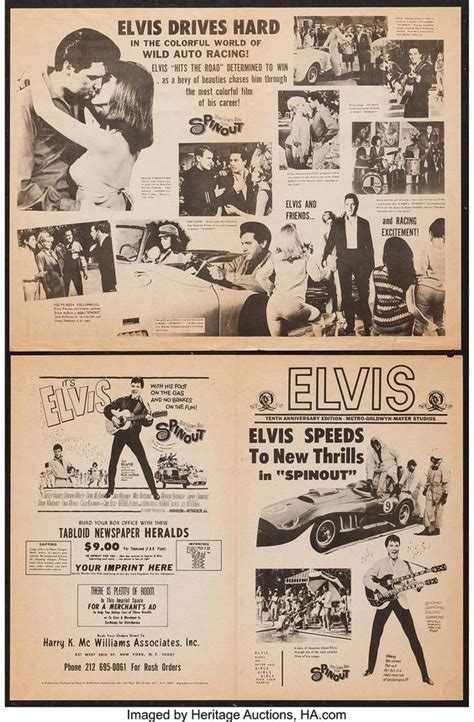 Spinout Elvis Presley Elvis Affiche Chaton