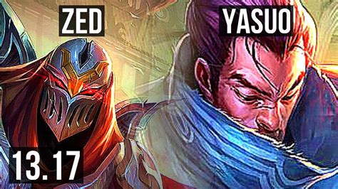 Zed Vs Yasuo Mid M Mastery Godlike Games Tr