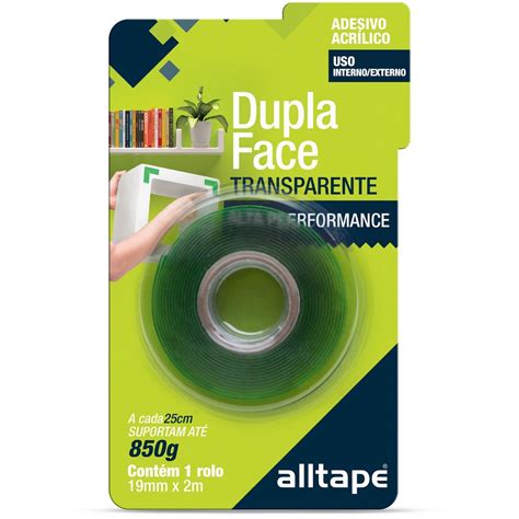 Fita Dupla Face massa acrílica forte 12MMX2M alltape Corre Que Ta