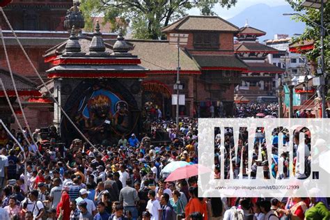 Indra Jatra Begins In Nepal Premies Of Basantapur Durbar Square A