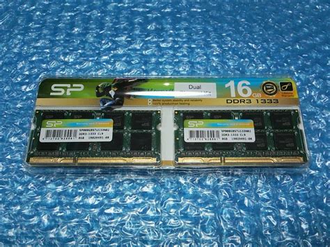 ノートpc用メモリ Silicon Power Ddr3 1333 Pc3 10600s 8gb 2枚 計16gbの落札情報詳細 ヤフオク