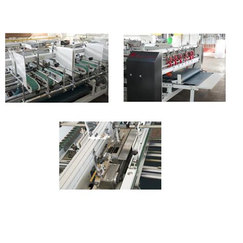 ZH 2300DSG Semi Automatic Two Pieces Carton Folding Gluing Machine