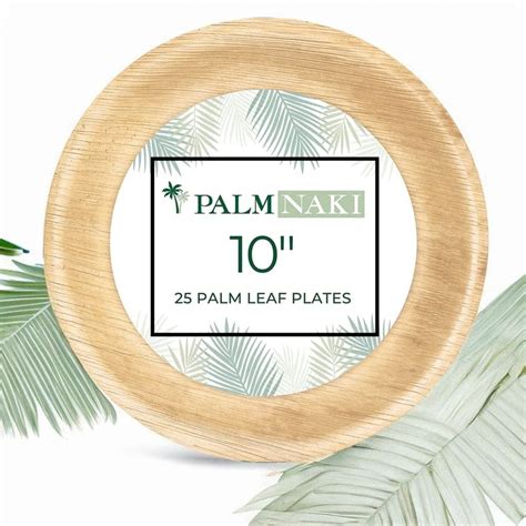 Palm Naki Round Palm Leaf Plates Count Disposable Dinnerware