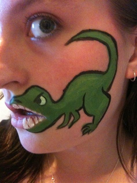 Dinosaur Face Paint Easy