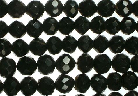 Thick Faceted Black Onyx Rondells Exotic India Art