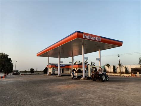 Orange Indian Oil Petrol Pump Canopy Mild Steel At Rs Square