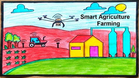 Smart Agriculture Farming Drawing Tutorial