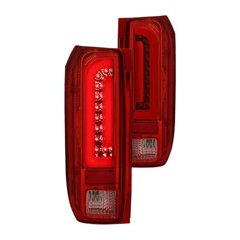 Lumen Chrome Red Fiber Optic Led Tail Lights