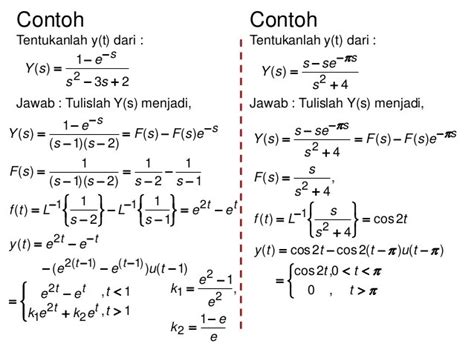 Contoh Soal Transformasi Laplace F T Contoh Soal Dan Jawaban Sinyal Dan Sistem Convolusi Lf