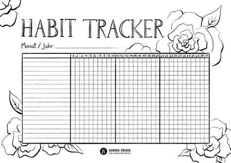 Habit Tracker Vorlagen F R Mehr Kreative Produktivit T Sandra S Sser