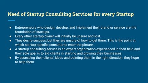 PPT - Types of Startup Consulting Services for Startups PowerPoint ... 