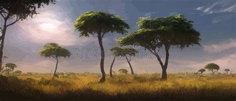 Imprimer Paysage Sauvage De Savane Savane Nature Africaine Sauvage