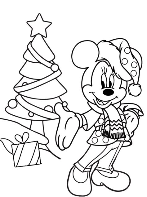 Jubilosa Minnie Mouse Navide A Para Colorear Imprimir E Dibujar