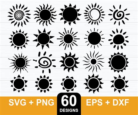 Sun Svg Bundle Sun Svg Cut File Sunrise Svg Bundle Sunrise Clipart