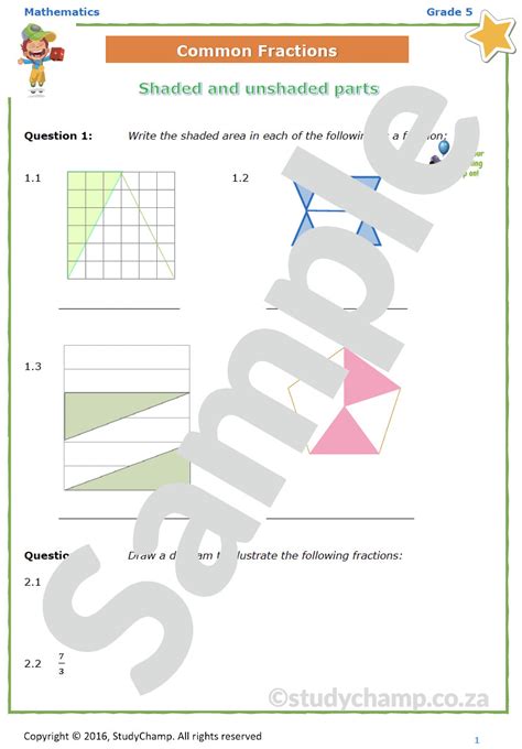 Grade 5 Mathematics Workbook Common Fractions