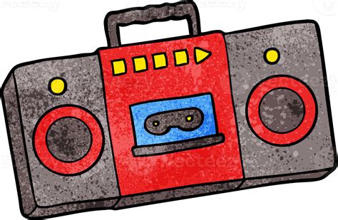 Cartoon Retro Cassette Tape Player 45155873 Png