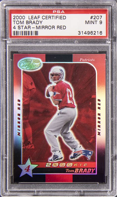 Lot Detail Leaf Certified Star Mirror Red Tom Brady