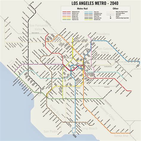 Building Los Angeles: Ambitious Fantasy Map for Metro Rail