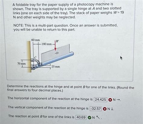 Solved A Foldable Tray For The Paper Supply Of A Photocopy Chegg