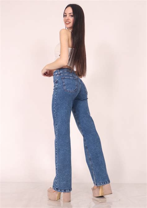 Wide Leg Elastizado Con Strass Ruedo Normal B Ludenim JEANS POR