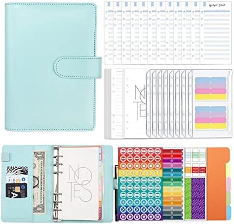 Amazon A Pu Leather Budget Binder With Pcs Binder Pockets