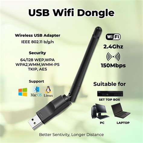 Jual Usb Dongle Wifi Wireless Adapter Receiver Antena Wifi Stb Set Top