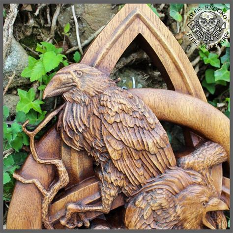 Hugin Munin Raven Odin Magic Viking Symbol Plaques Home Decor Etsy