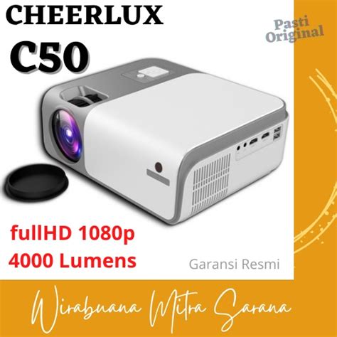 Jual Proyektor CHEERLUX C50 Wifi Tv Tuner LED Projector 4000 Lumen