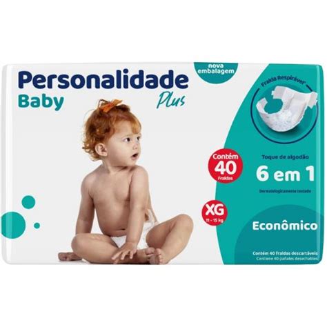 Fralda descartável Personalidade Baby Plus Econômica XG 40 unidades