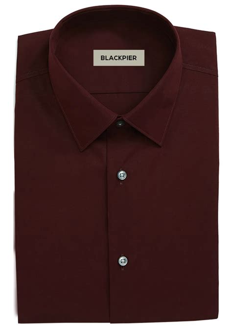 Plain Dark Red Shirt for man - Blackpier.com