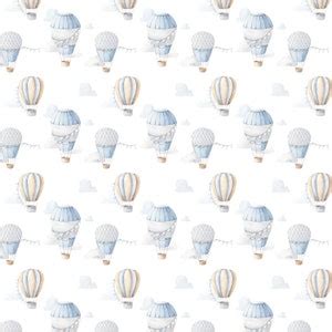 Hot Air Balloons Seamless Pattern Sky Surface Pattern Commercial Use Surface Pattern Etsy