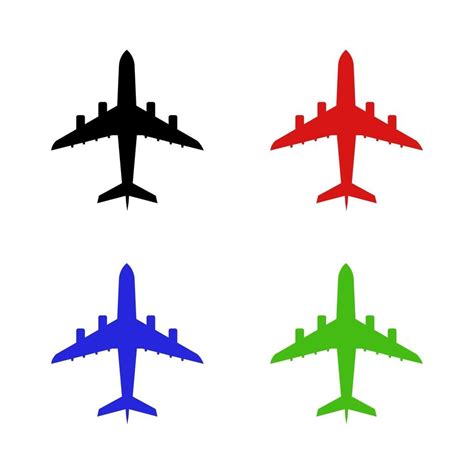 Set Of Airplane On White Background 2040645 Vector Art at Vecteezy