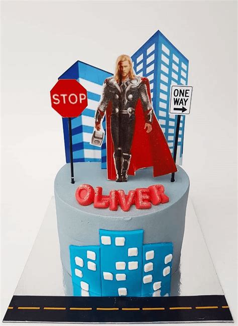 Thor Birthday Cake Ideas Images Pictures