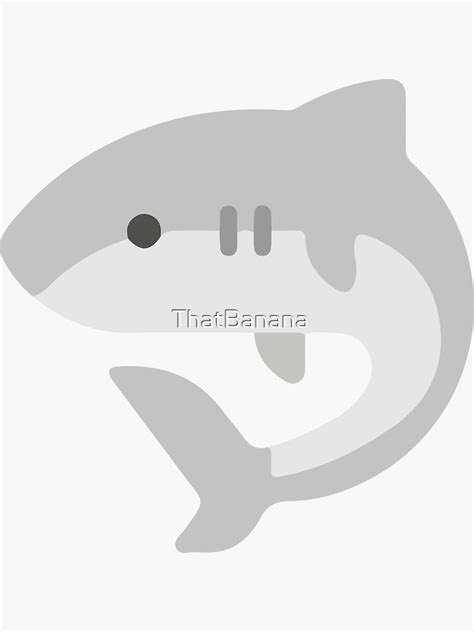 "Shark Emoji" Sticker for Sale by ThatBanana | Redbubble