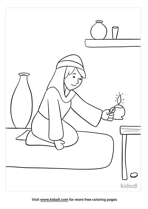 Parable Of The Lost Coin Coloring Page