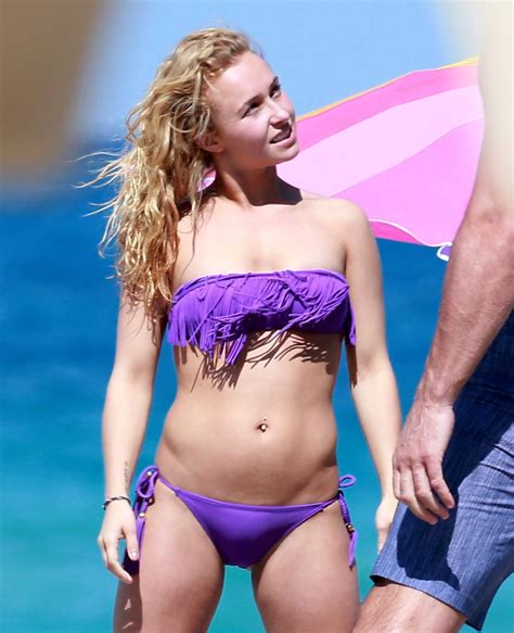 Hayden Panettiere In Purple Bikini On Miami Beach Sawfirst Hot