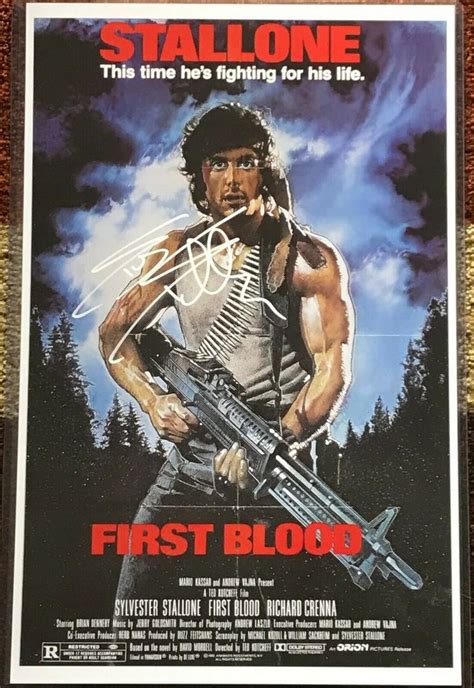 Rambo First Blood Poster Signed by Sylvester Stallone | #2028159858