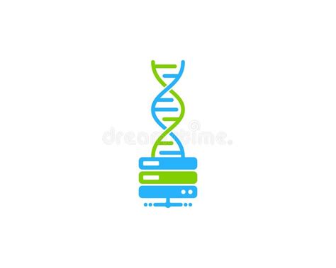 DNA Logo Icon Design De La Base De Datos Ilustración del Vector