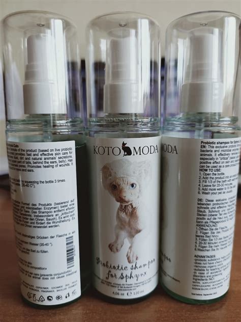 Kotomoda Probiotic Shampoo For Sphynx Cats 120 Ml Etsy