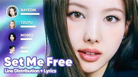 TWICE Set Me Free Line Distribution Lyrics Karaoke PATREON