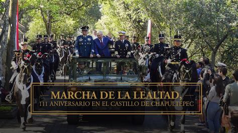 Marcha De La Lealtad Aniversario En El Castillo De Chapultepec