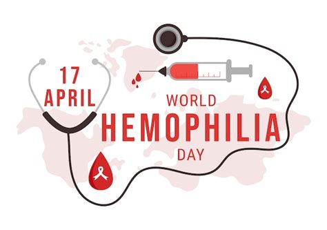 Premium Vector World Hemophilia Day Illustration With Red Bleeding