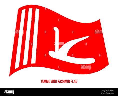 Jammu and Kashmir Flag Waving Vector Illustration on White Background ...